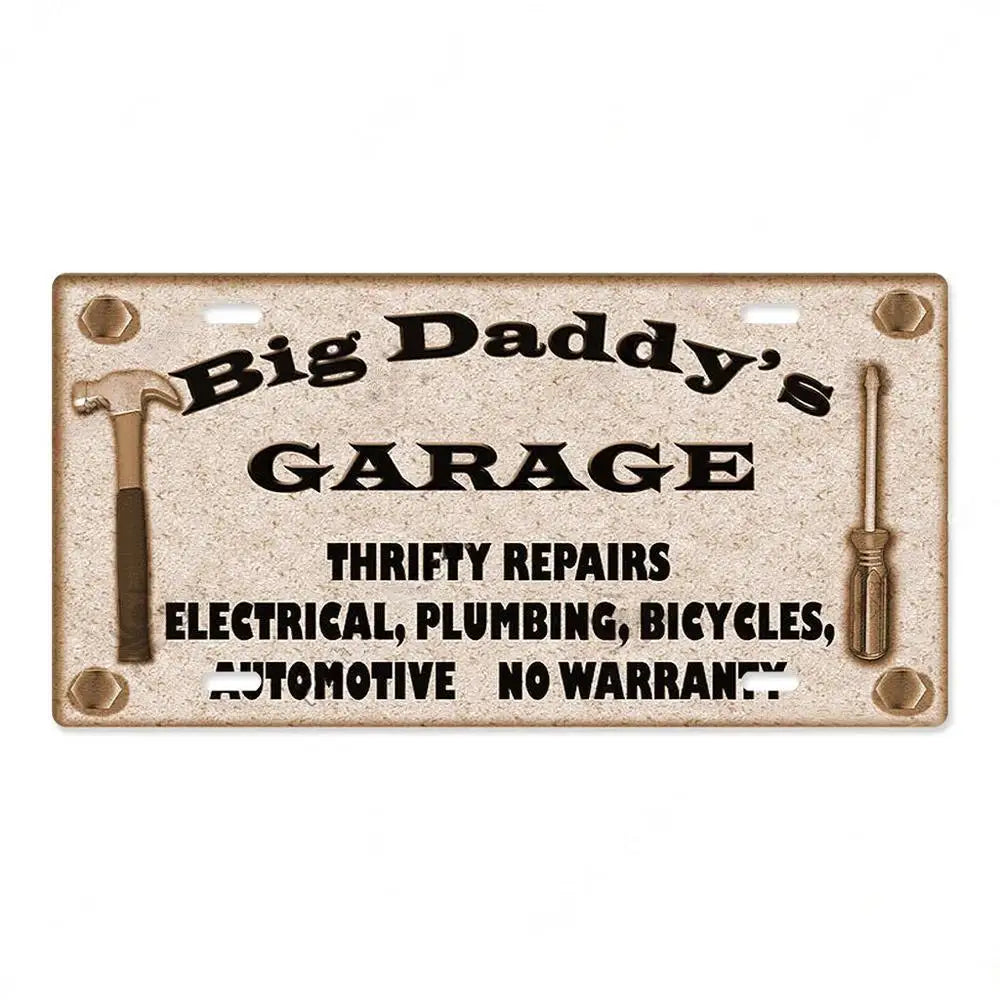 Big Daddy's Garage Metal Sign Poster
