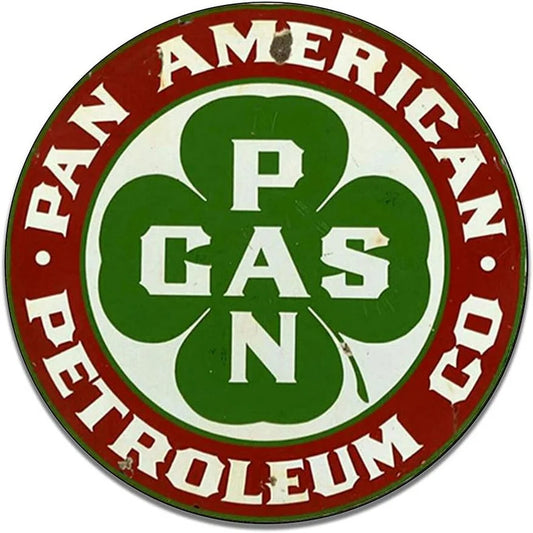 Pan American Gas Vintage Garage Metal Sign Poster
