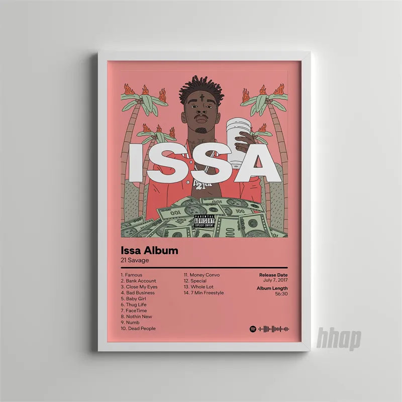 21 Savage Issa Album Poster – Aesthetic Wall Decor