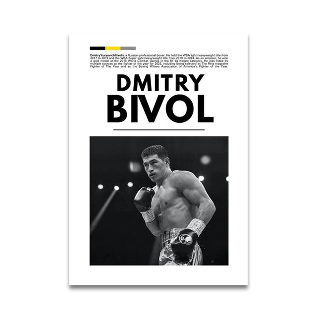 Dmitry Bivol Minimalist Boxing Poster