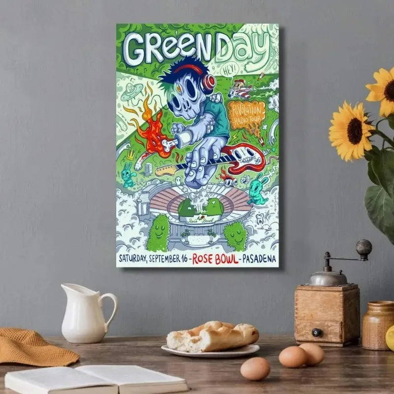 Green Day Rose Bowl Concert Poster