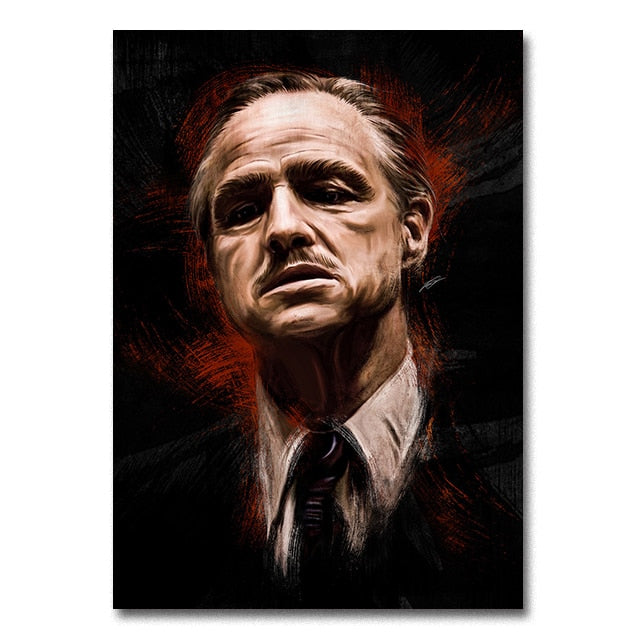 Vito Corleone Painting Portrait Poster