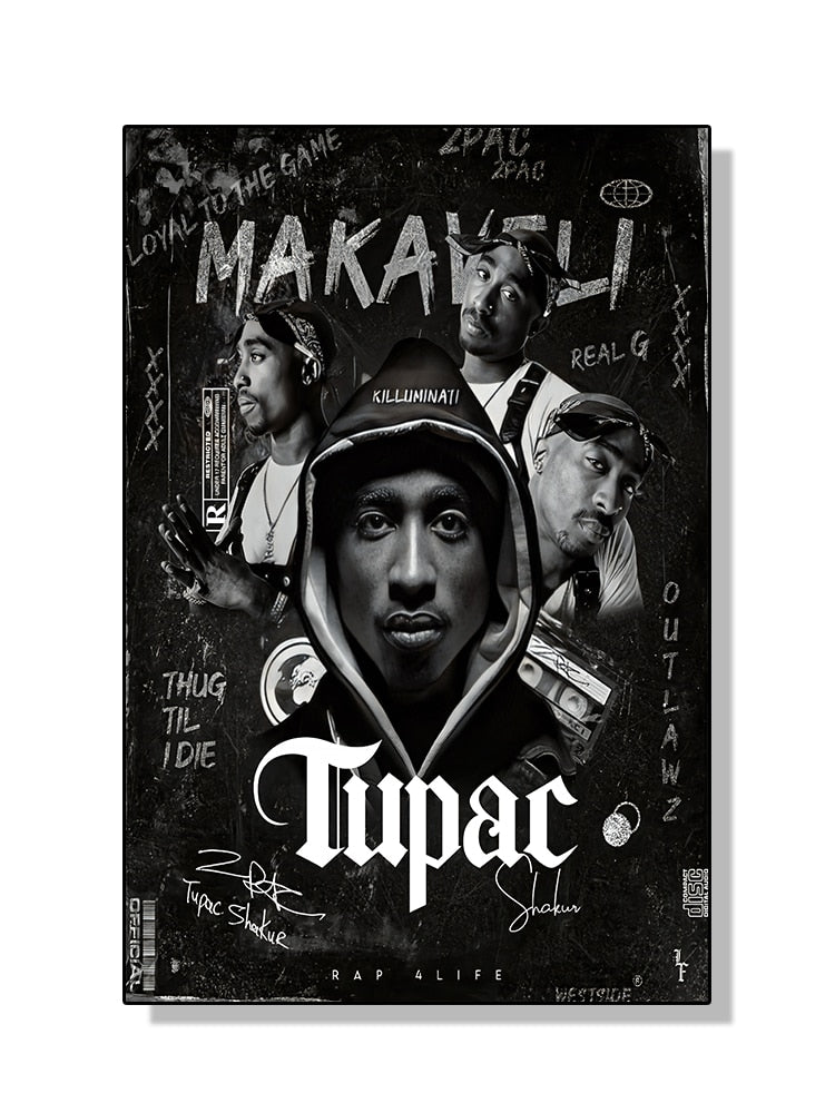 Tupac Makaveli Rap Legend Poster
