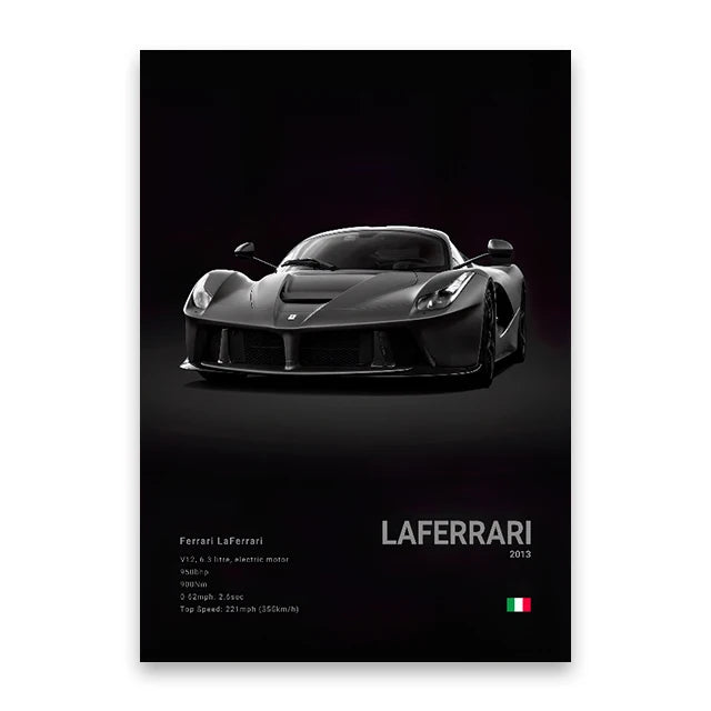 Ferrari Laferrari Car Poster