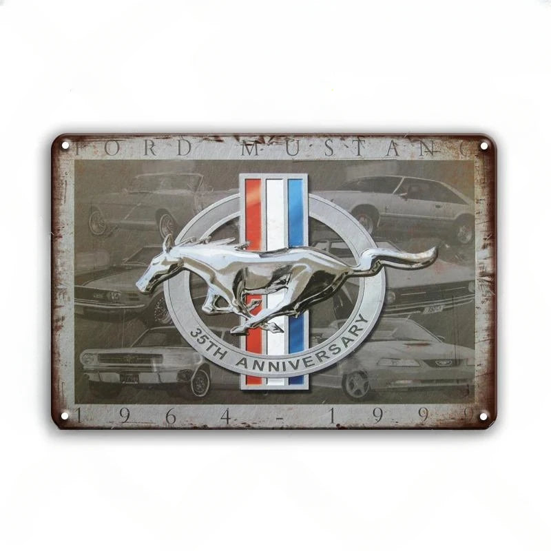 Mustang 1964-1990 Vintage Ford Metal Sign Poster