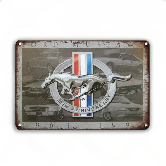 Mustang 1964-1990 Vintage Ford Metal Sign Poster
