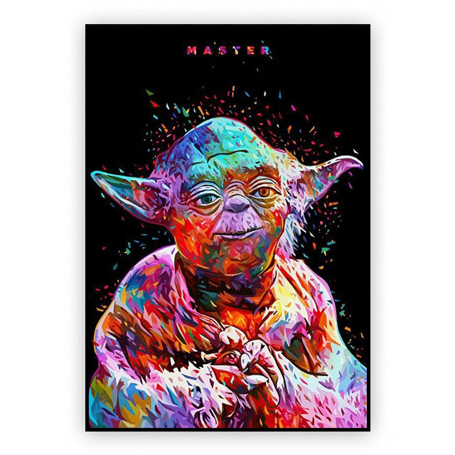 Starwars Yoda Painting Poster