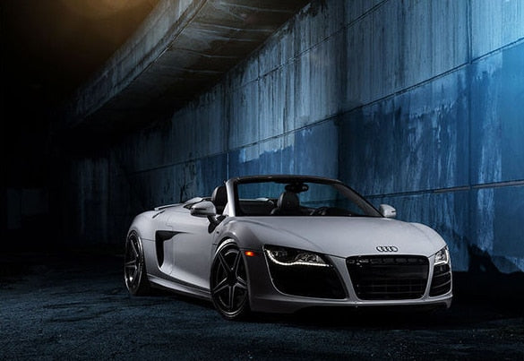 Audi White Convertible Poster