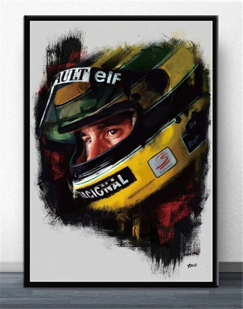 Ayrton Senna Formula 1 Wall Decor Poster
