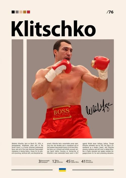 Klitschiko Boxing Minimalist Poster