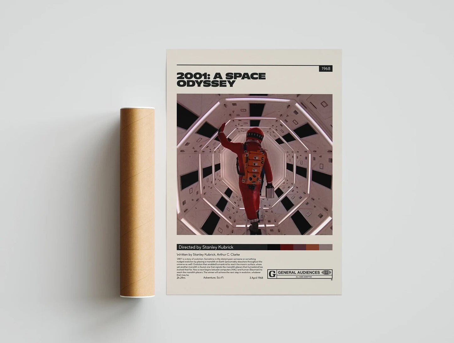2001: A Space Odyssey Minimalist Movie Poster