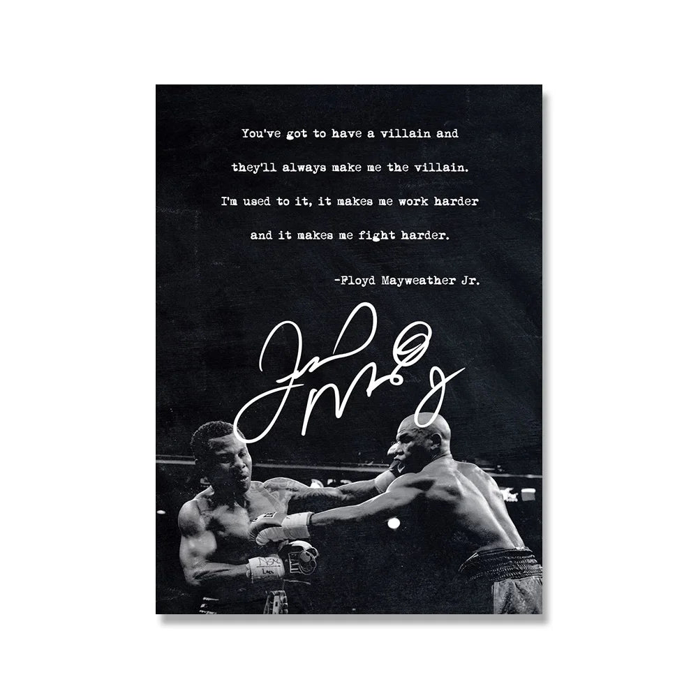 Floyd Mayweather Motivational Quote Boxing Poster