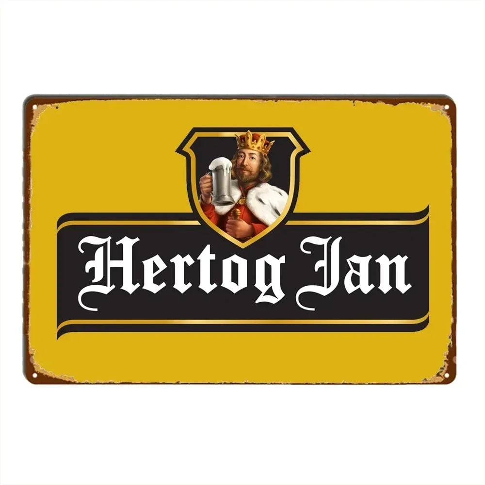 Hertog Jan Netherlands Beer Vintage Bar Metal Sign Poster