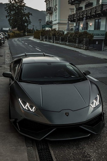 Lambo Gray Super Car Poster