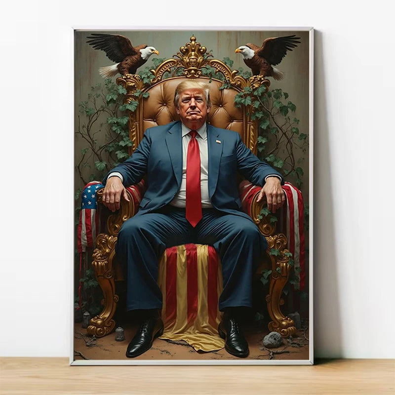 Donald Trump Sitting On The Throne Poster