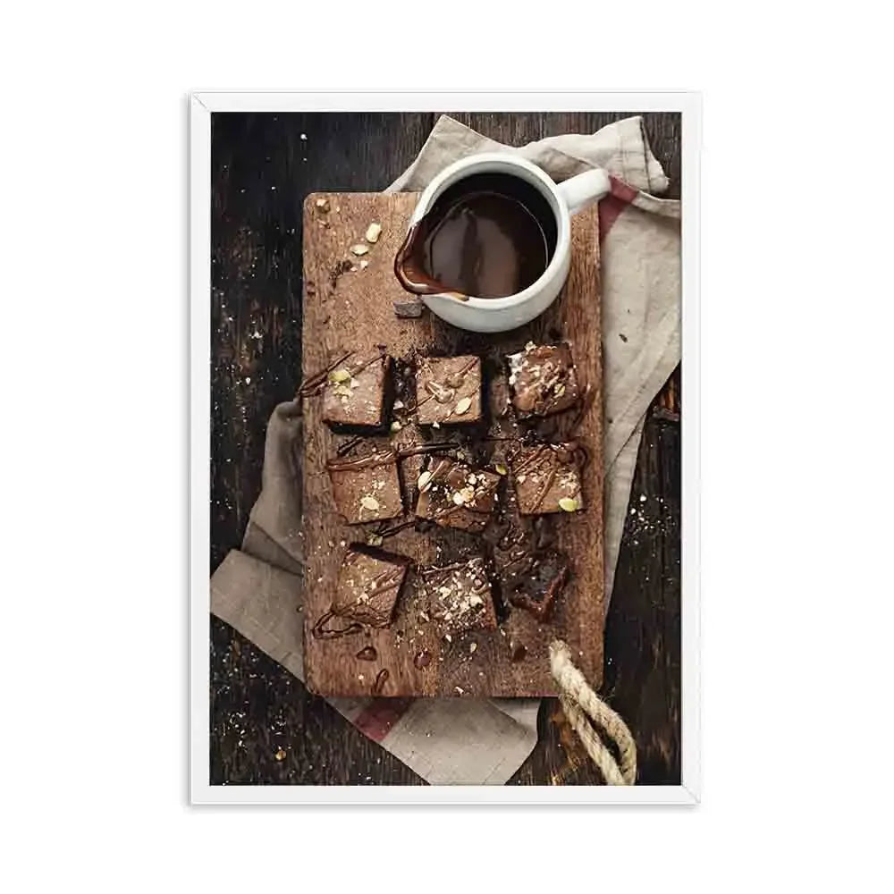 Coffee and Brownies Kitchen Decor Poster