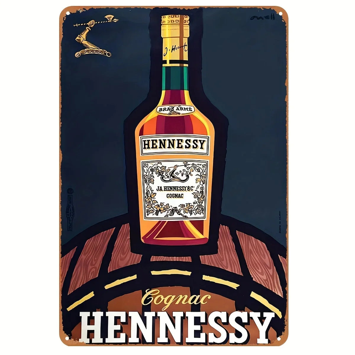 Hennessy Cognac Vintage Bar Metal Sign Poster
