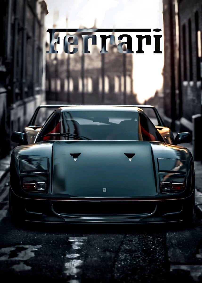 Ferrari Black Poster