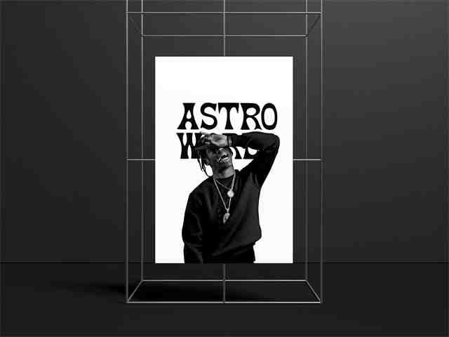 Astroworld Travis Scott Black White Poster