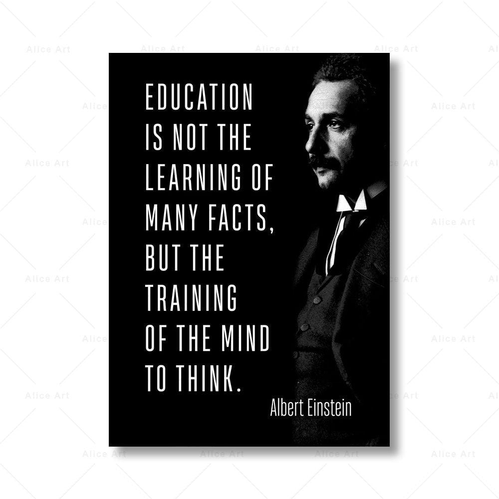 Albert Einstein Inspiring Quote Wall Art Poster - Aesthetic Wall Decor