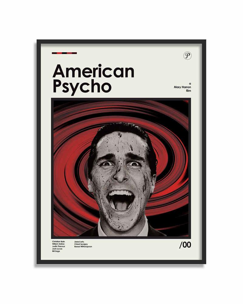 American Psycho Minimalist Movie Wall Art Poster - Aesthetic Wall Decor