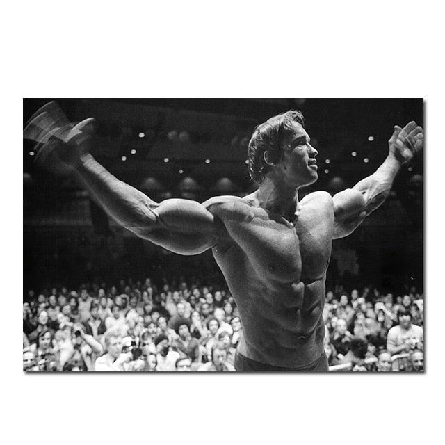 Arnold Schwarzenegger On Stage Body Building Wall Art Poster - Aesthetic Wall Decor