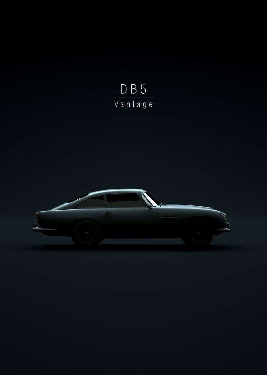 Aston Martin DB5 Modern Minimalist Car Poster - Aesthetic Wall Decor