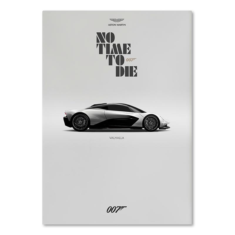 Aston Martin Valhalla 007 No Time to Die Minimalist Wall Art Poster - Aesthetic Wall Decor