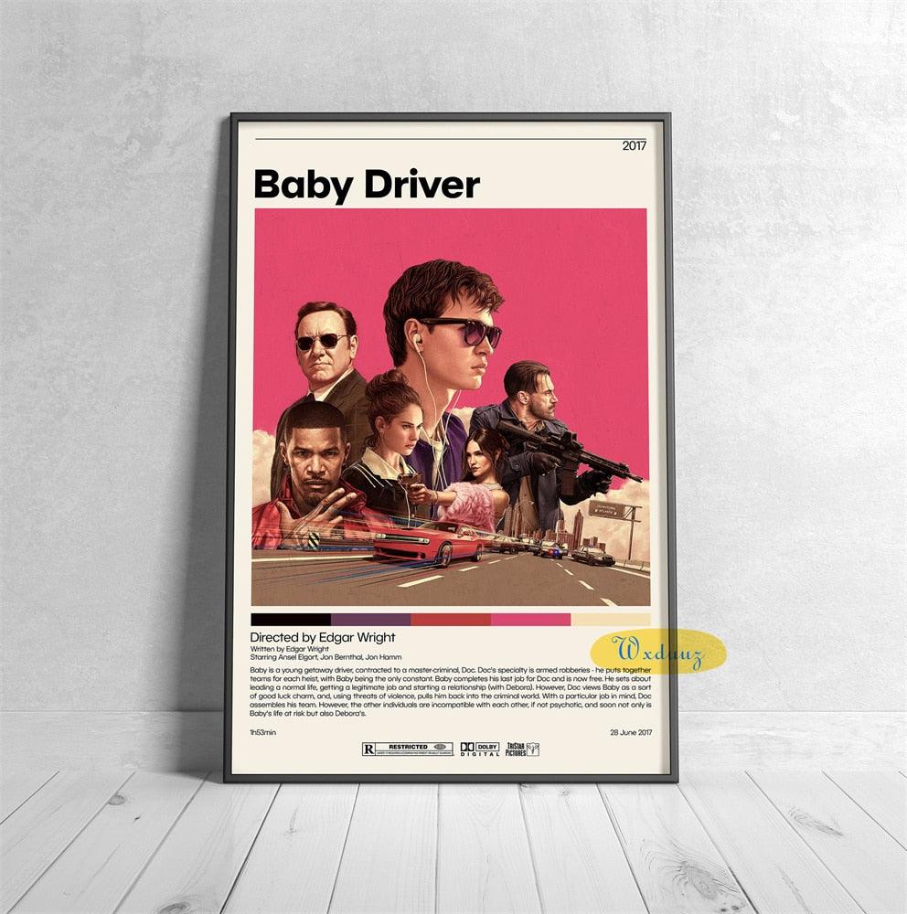 Baby Driver Ansel Elgort Polaroid Movie Wall Art Poster