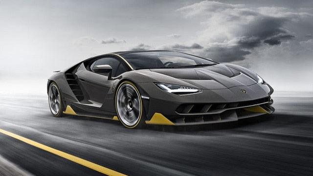 Black and Yellow Lamborghini Sports Car Poster - Aesthetic Wall Decor