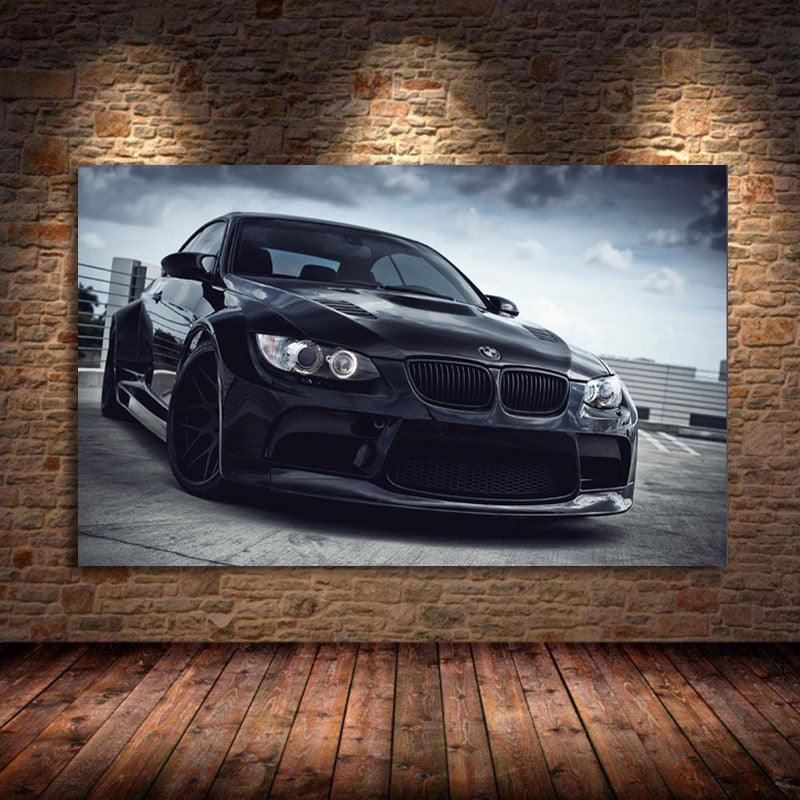 Black BMW Performance Car Modern Poster - Aesthetic Wall Decor