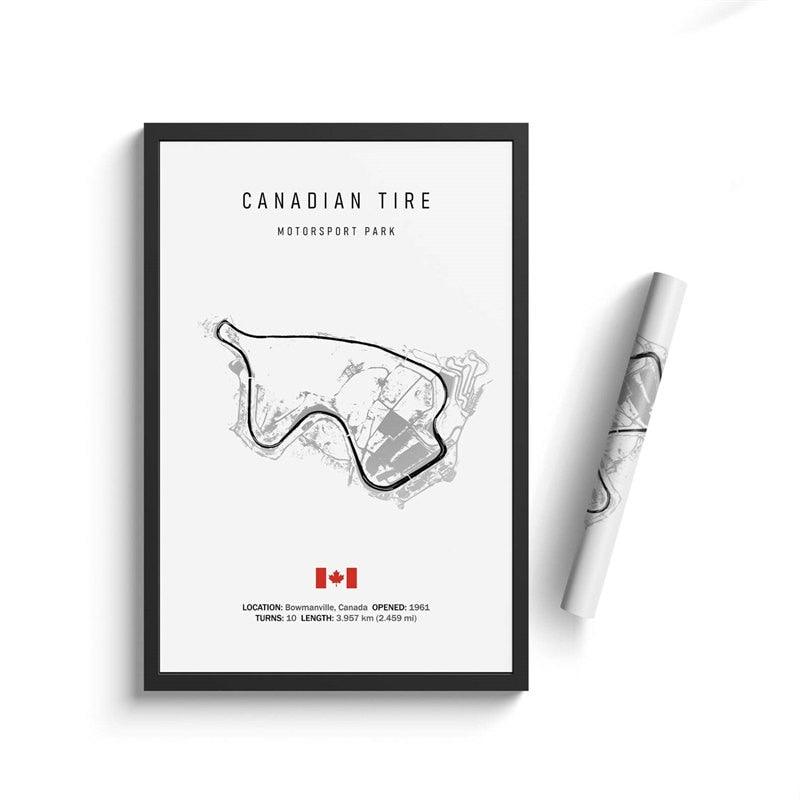 Canadian Tire Formula 1 Track Minimalist Motorsport Wall Art Poster - Aesthetic Wall Decor