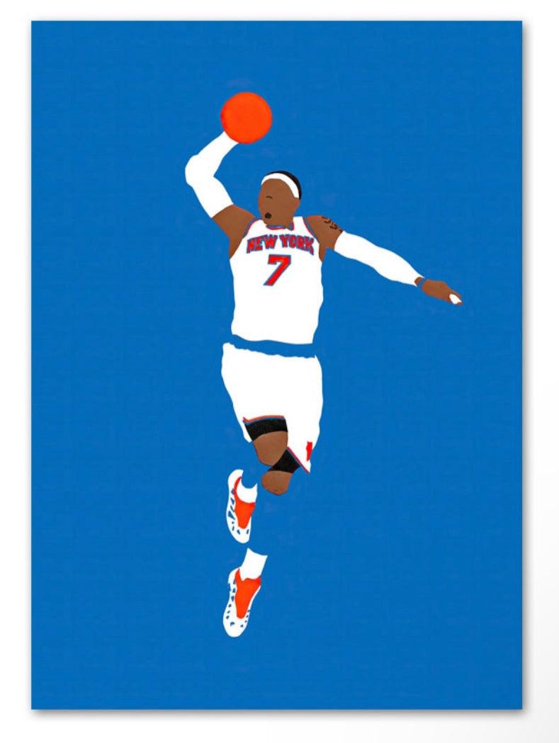 Carmelo Anthony Poster Print New York Knicks Canvas 
