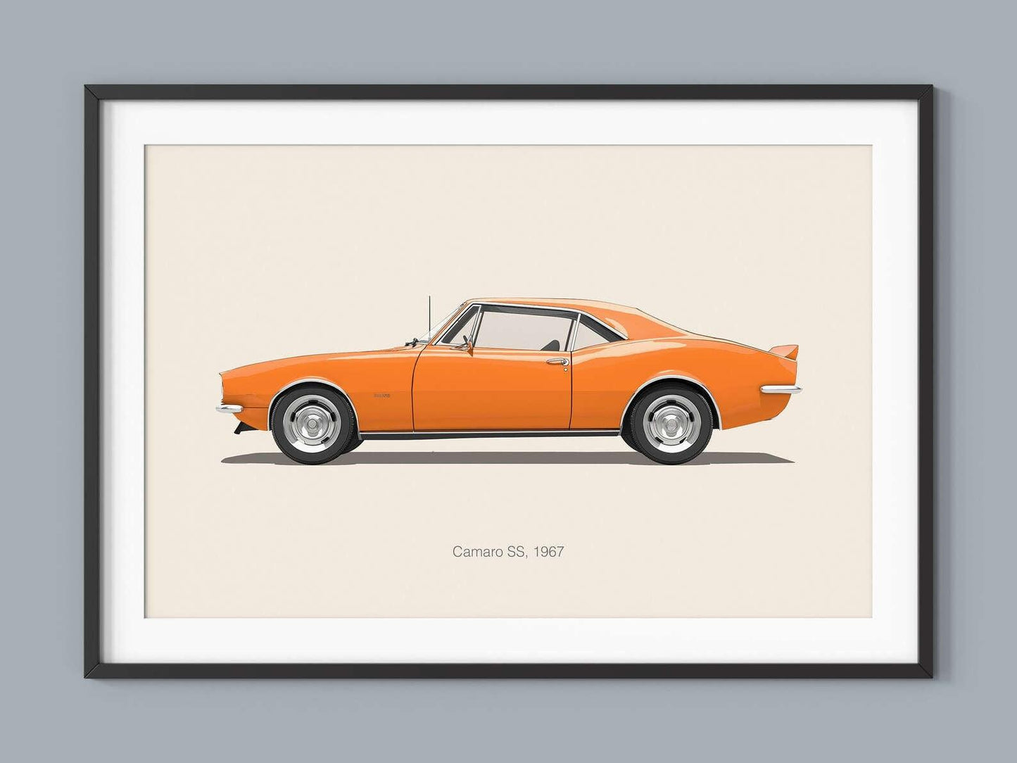 Chevy Camaro SS Muscle Car Minimalist Poster - Aesthetic Wall Decor