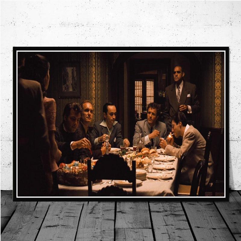 Corleone Family Dinner Portrait Poster - Aesthetic Wall Decor