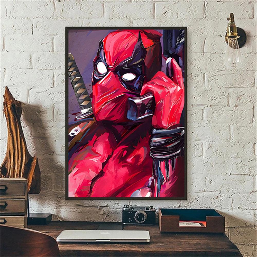 Deadpool Marvel Painting Poster - Aesthetic Wall Decor