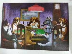 Dogs Playing Poker Funny Wall Art Poster - Aesthetic Wall Decor
