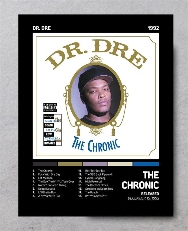 Dr. Dre The Chronic 90s Rap Music Album Cover Wall Art Poster - Aesthetic Wall Decor