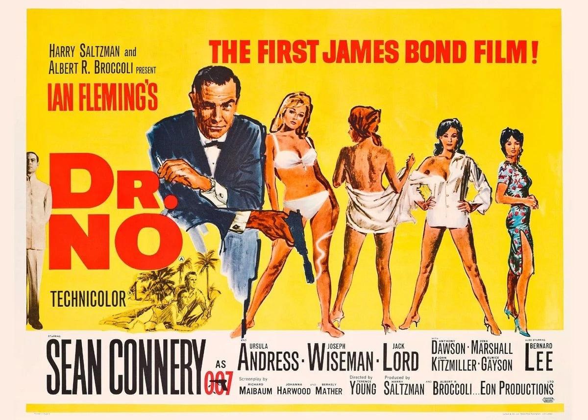 Dr. No Poster, Sean Connery James Bond Movie Poster - Aesthetic Wall Decor