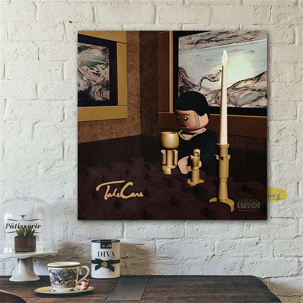 Drake Lego Art Take Care Album Cover Wall Art Poster