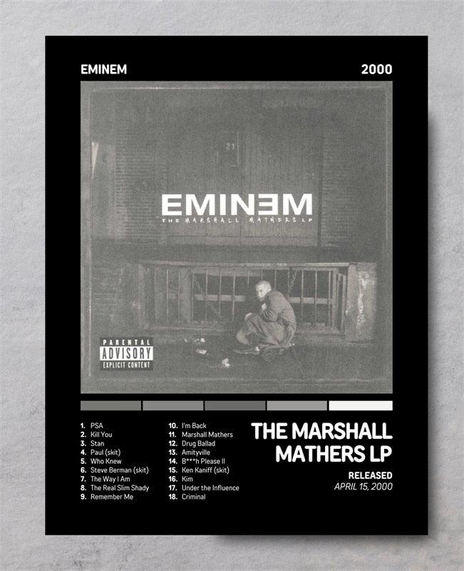 Eminem The Marshall Mathers Rap Music Album Cover Wall Art Poster –  Aesthetic Wall Decor