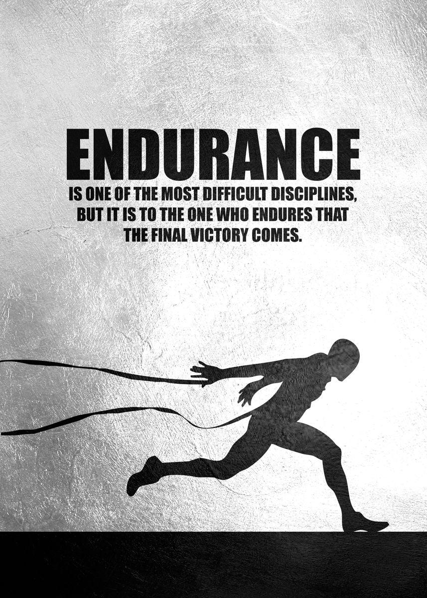 Endurance Motivational Workout Poster - Aesthetic Wall Decor