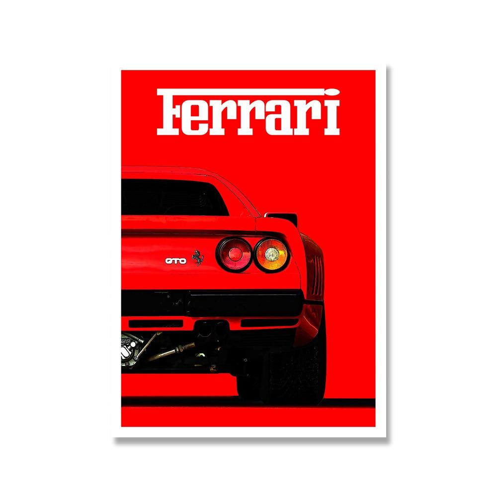 Ferrari Red Sports Car Poster