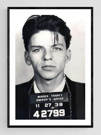 Frank Sinatra Mug Shot Print Poster - Aesthetic Wall Decor
