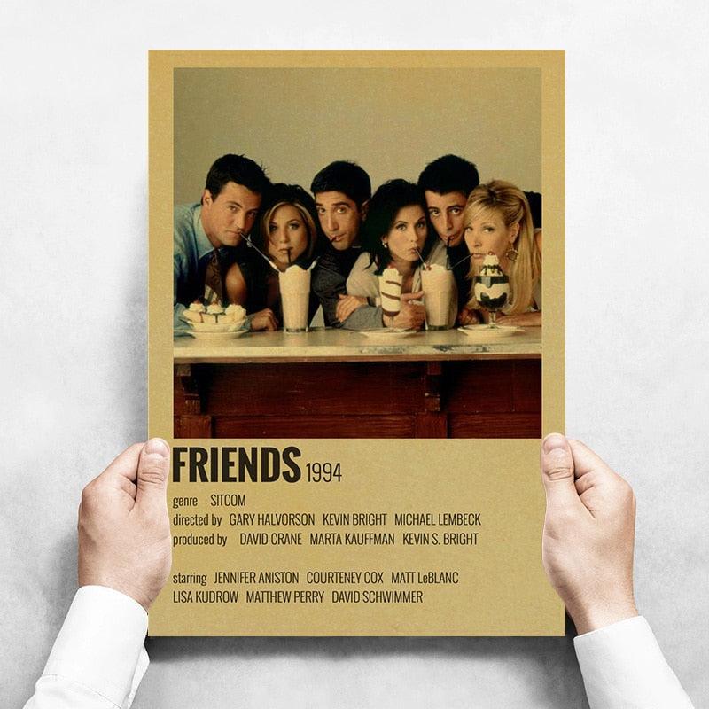 Friends TV Series Wall Art Polaroid Minimalist Poster - Aesthetic Wall Decor