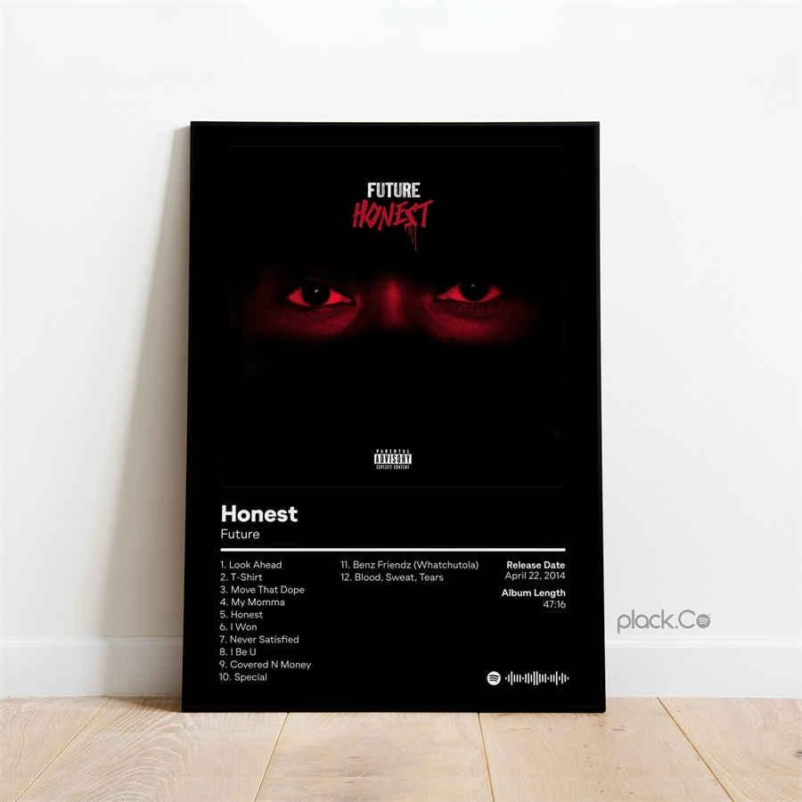 Future Honest Rap Music Album Cover Wall Art Poster - Aesthetic Wall Decor