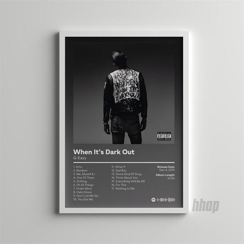 G Eazy When Its Dark Out Rap Album Poster – Aesthetic Wall Decor