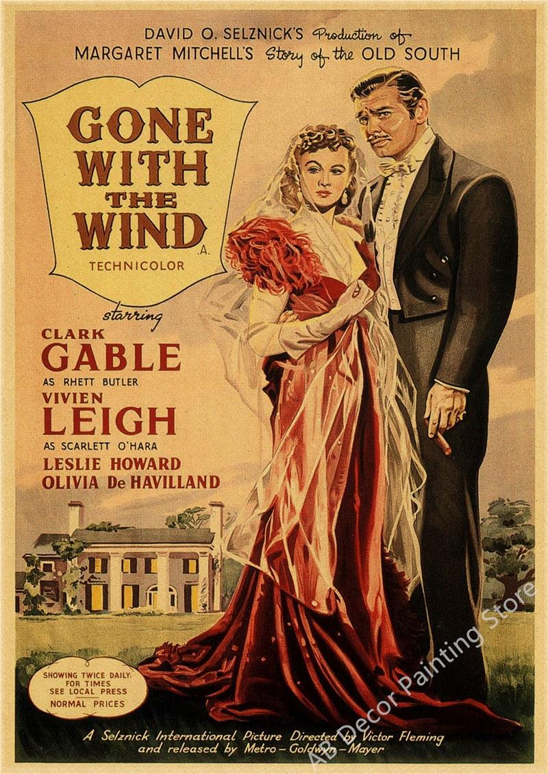 Gone with the Wind Classic 1939 Movie Poster - Aesthetic Wall Decor