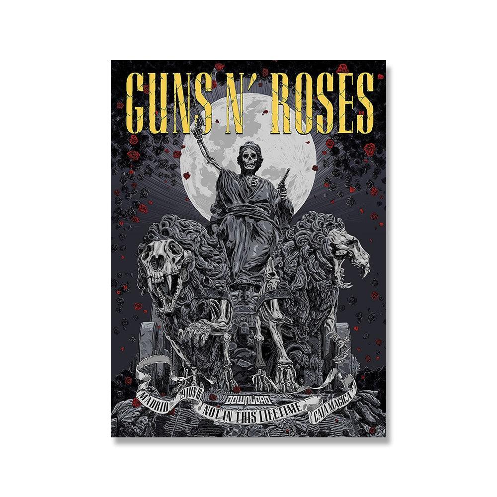 Guns N Roses Rock Band Poster - Aesthetic Wall Decor