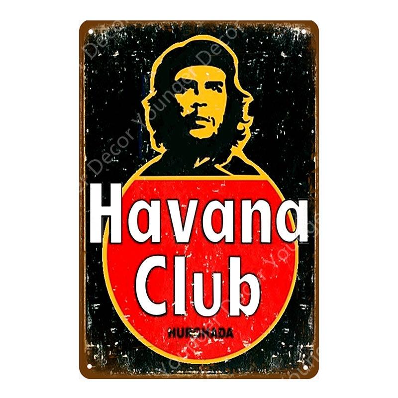 Havana Club Vintage Bar Decor Metal Sign - Aesthetic Wall Decor